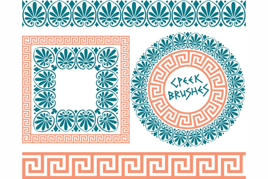 Download Set of 10 brushes to Greek patterns