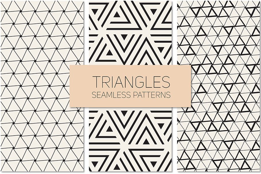 Download Triangles. Seamless Patterns Set 5