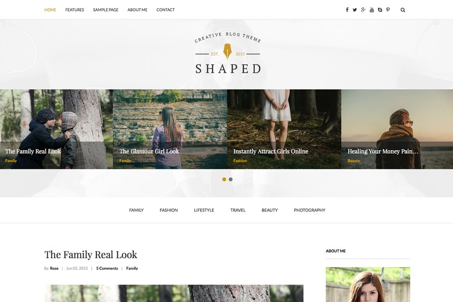 Download Shaped-Creative WordPress Blog Theme