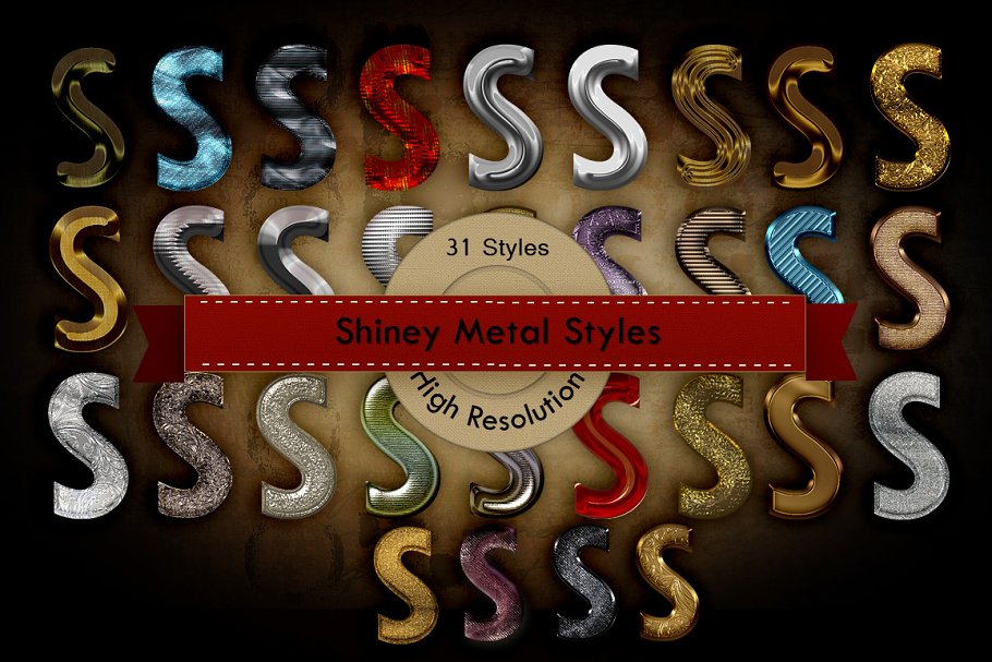 Download Shiny Metals Photoshop Styles