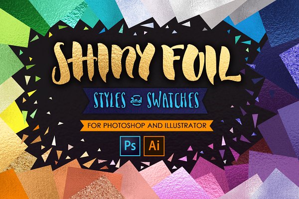 Download Shiny Glitter Foils for PS+Ai UPDATE