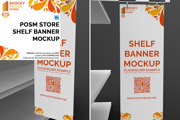 Download POSM Store Shelf Banner Mockup