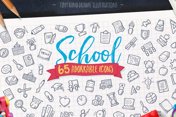 Download School - Hand Drawn Icons
