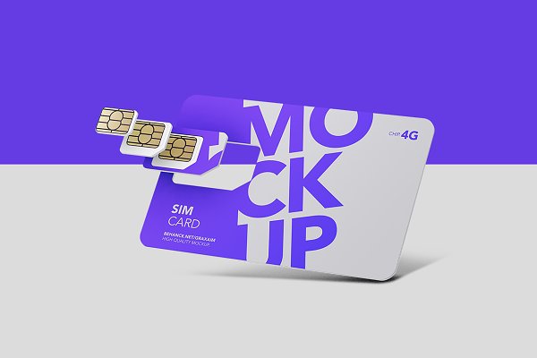 Download SIM Card - Chip - Mockup