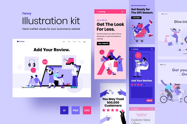 Download E-commerce Illustration Kit
