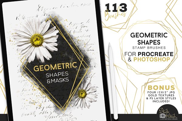 Download Geometric Shapes for Procreate & PS
