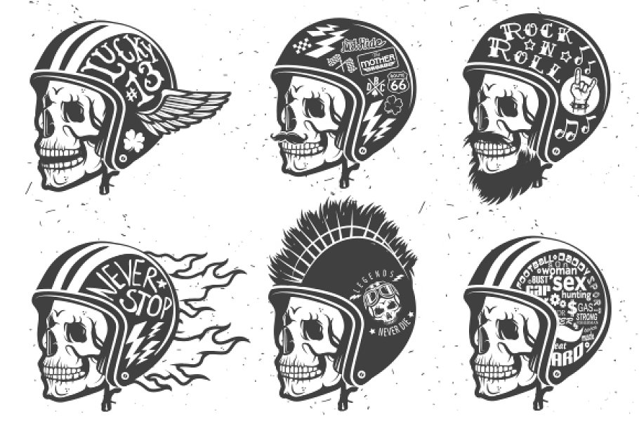 Download Motorcycle handmade drawing helmets