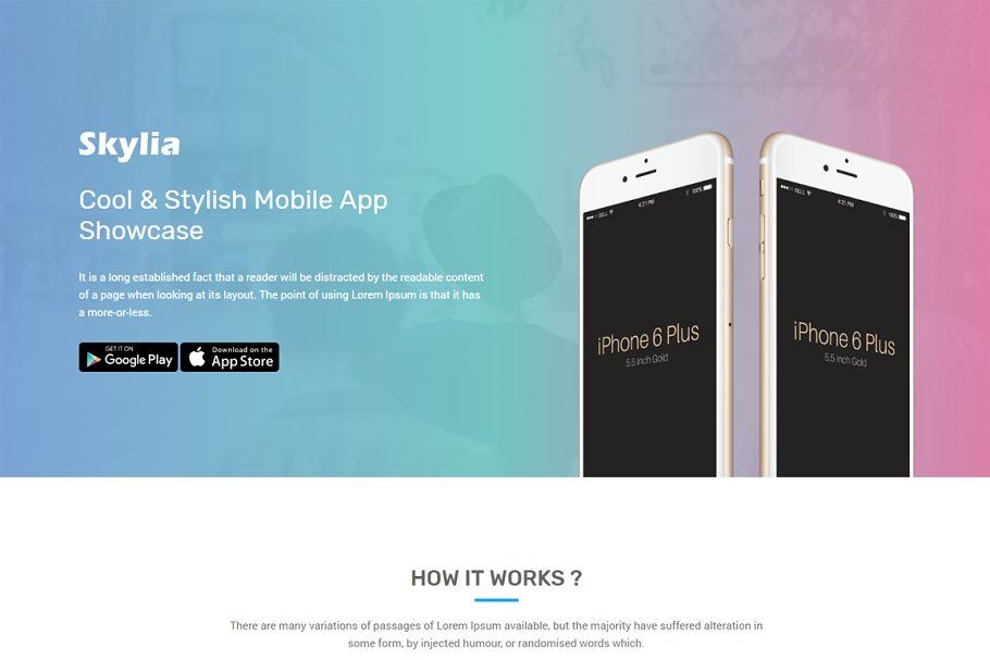 Download Skylia - Responsive App Landing