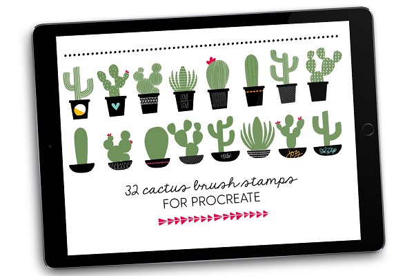 Download Cactus Brush Stamps for Procreate