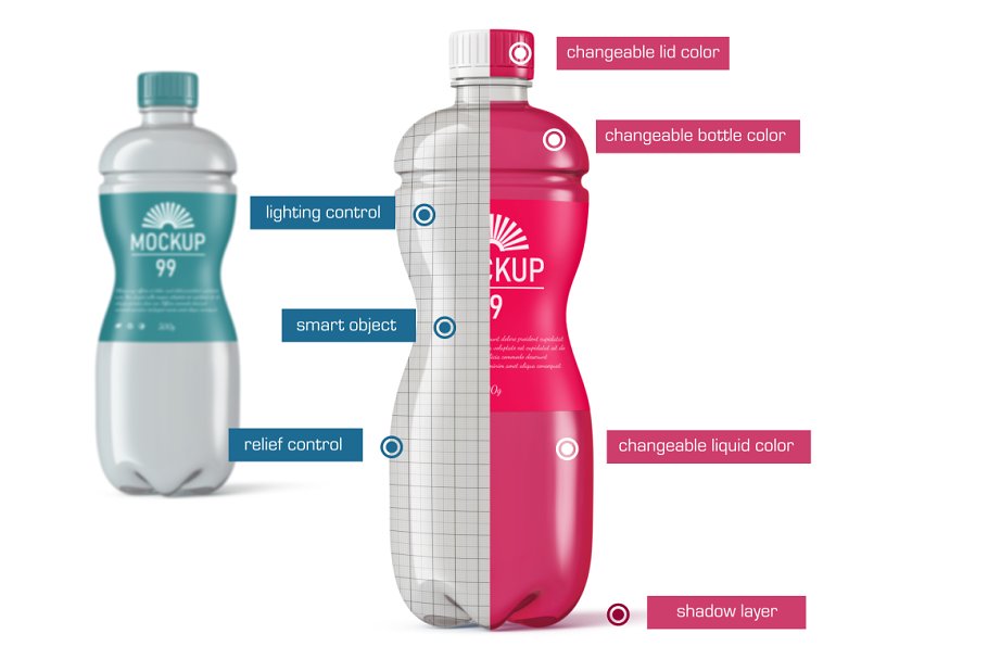 Download Plastic Water Bottle Mockup