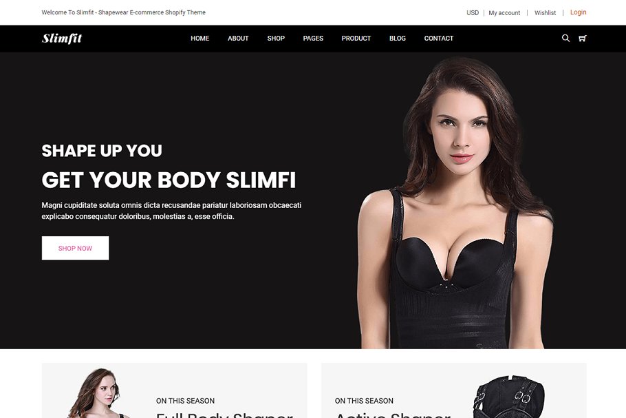 Download Slimfit - Shapewear Shopify Theme