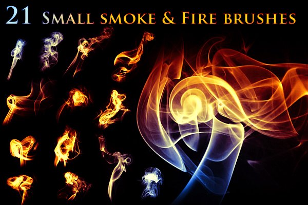 Download 21 Small Smoke & Fire Brushes
