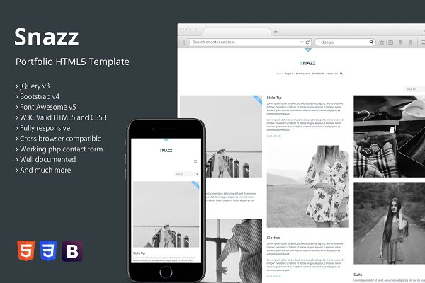 Download Snazz - Portfolio HTML5 Template
