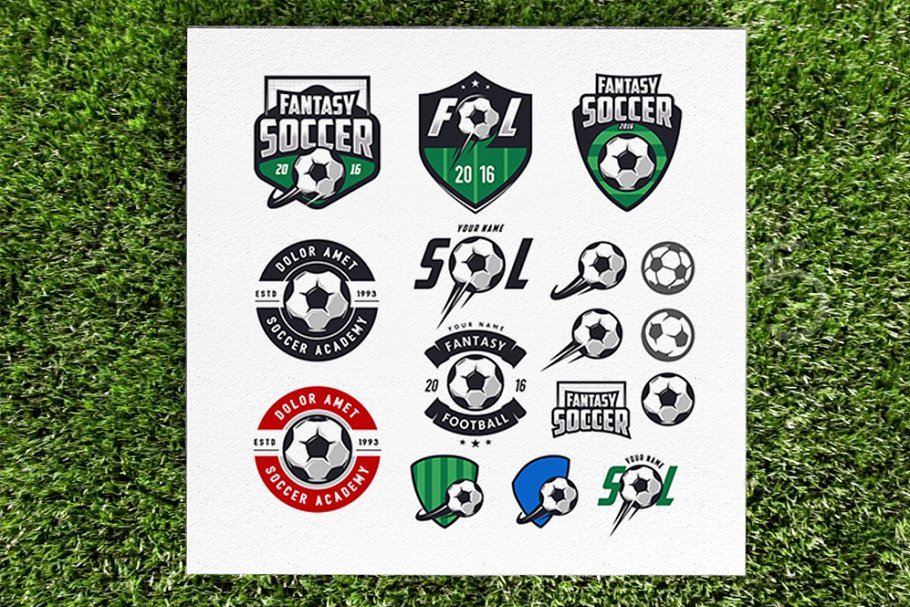 Download Soccer logos and design elemens