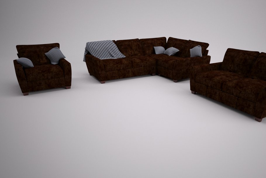 Download Leather Sofa Set with cushions