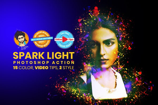 Download Spark Light Photoshop Action