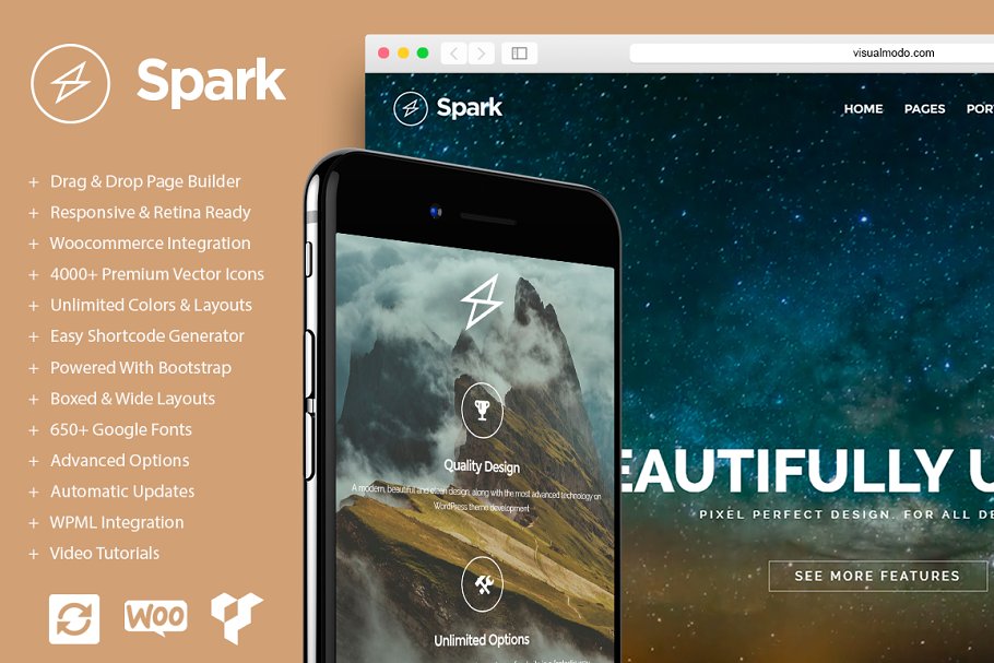 Download Spark - Drag & Drop WordPress Theme