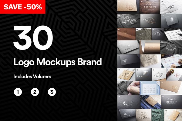 Download Bundle 30 Logo Mockups Brand - 2019