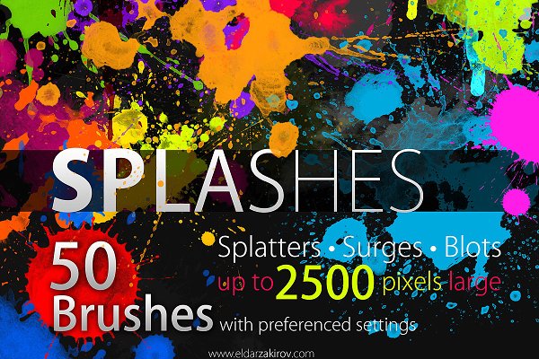 Download 50 HQ SPLASHES PS Brush Set