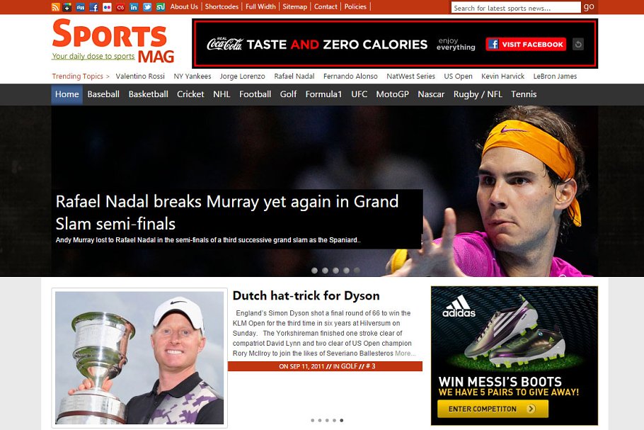 Download SportsMag Sports News WP Theme