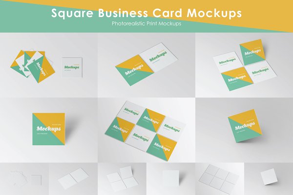 Download Square Business Card Mockups