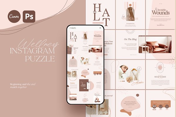 Download Puzzle Wellness Instagram CANVA | PS