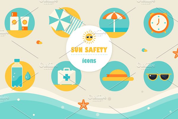 Download Sun Safety Infographics Elements