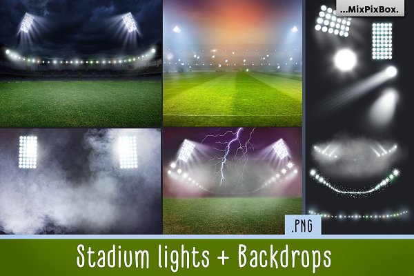 Download Stadium Lights Overlays + Backdrops
