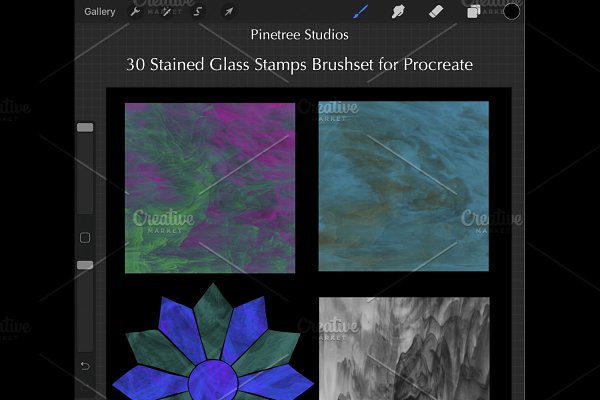 Download Procreate Stained Glass .brushset