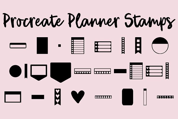 Download Procreate Planner Sticker Stamps