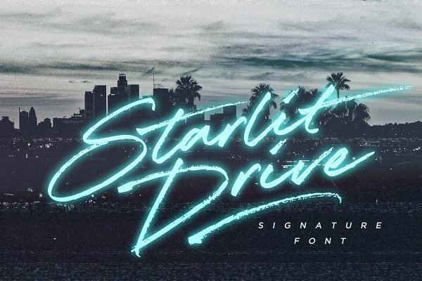 Download Starlit Drive Signature Font