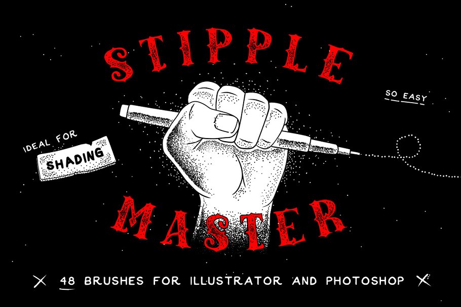 Download Stipple Master AI & PS Brushes