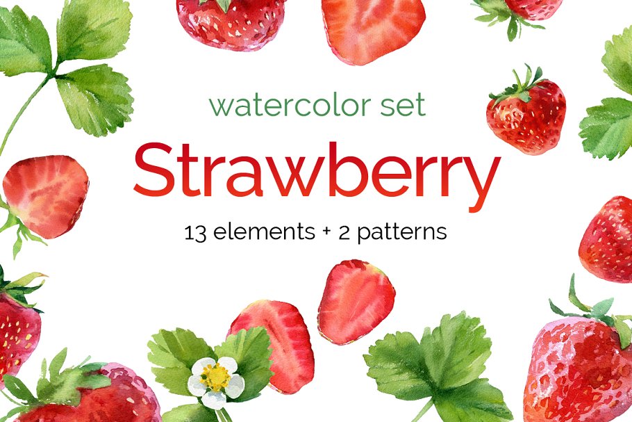 Download Watercolor Strawberry