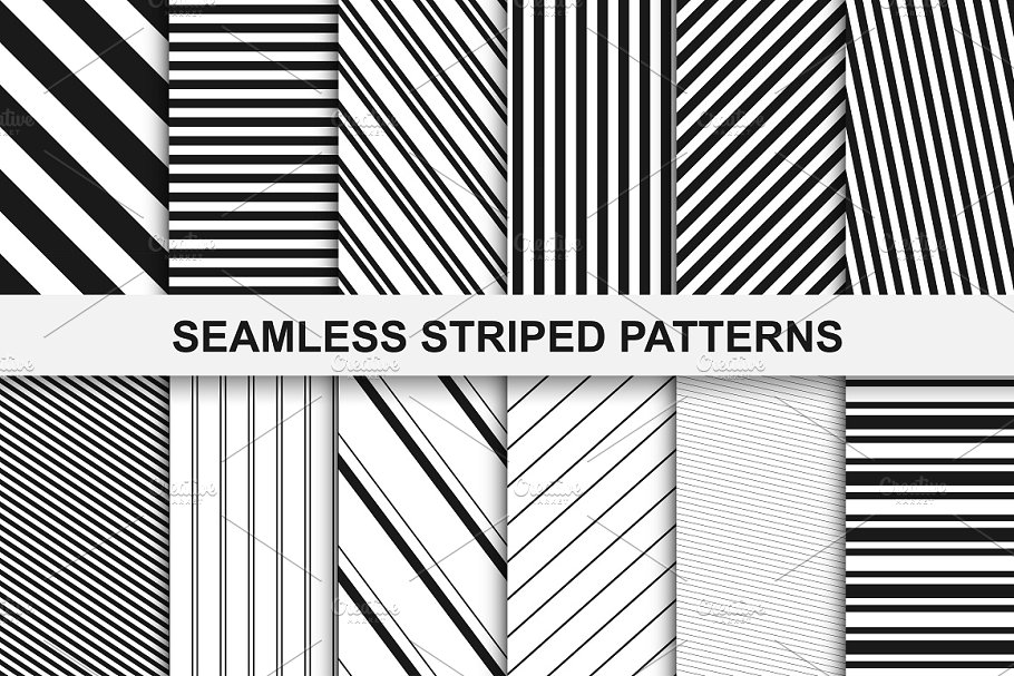 Download Striped seamless patterns set.
