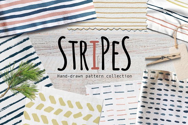 Download Stripes & Lines Hand-Drawn Pattern