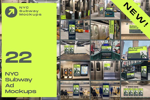 Download SALE 50% OFF 22 Mockups - NYC Subway