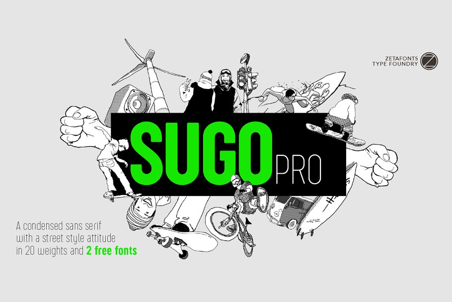 Download Sugo Pro - 20 fonts