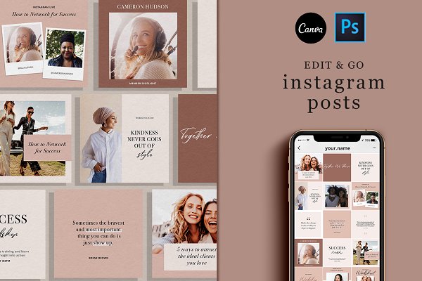 Download Blush Vibes Instagram CANVA PSD