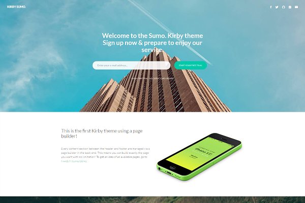 Download SUMO. Page Builder theme for Kirby