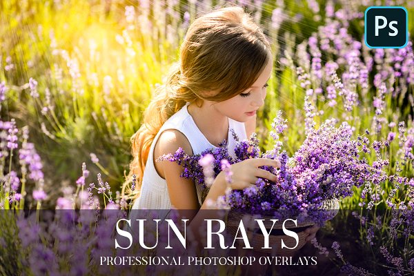 Download Sun Rays Overlays Photoshop