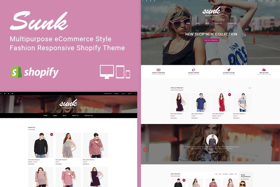 Download Sunk Fashion Store Shopify Theme