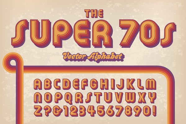 Download Super Seventies Display Alphabet