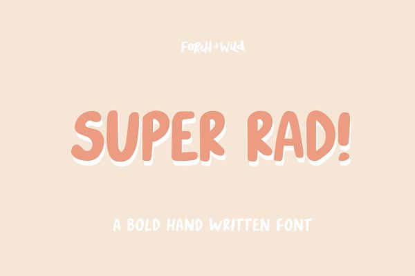 Download Super Rad // Bold Handwritten Font