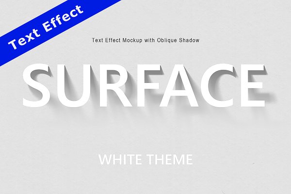 Download Text Effect Mockup Oblique Shadow