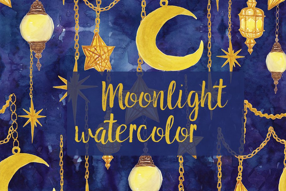 Download Watercolor moon