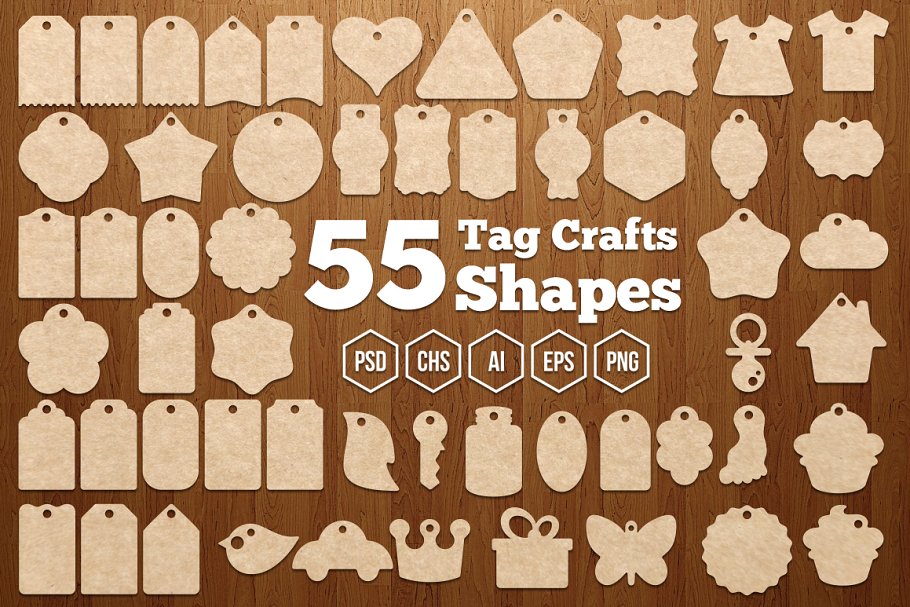 Download 55 Tag Crafts Shapes