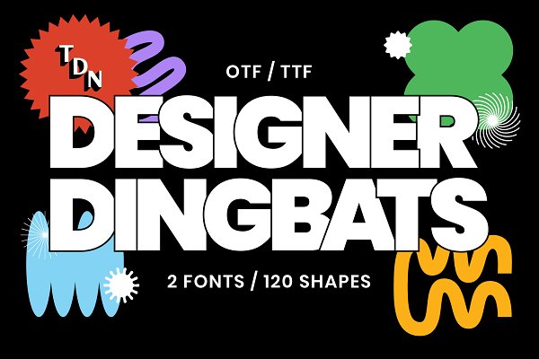 Download Designer Dingbats - 120 shapes!