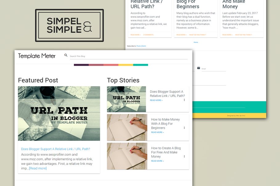 Download Sands - The Simple Blogger Template