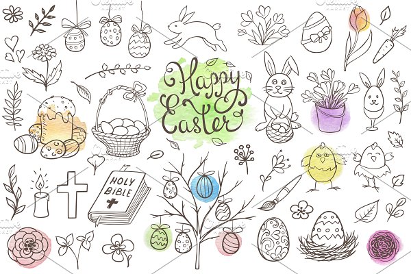 Download Easter Doodles Design Kit