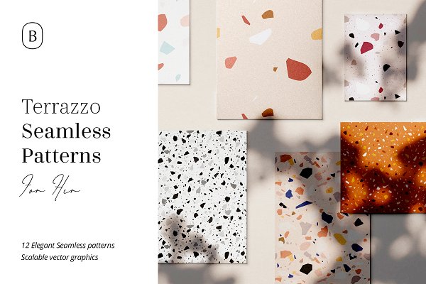 Download 12 Terrazzo Seamless Patterns